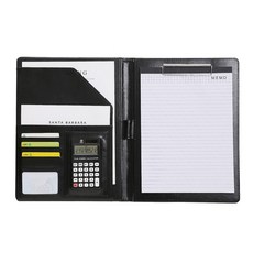 辦公室風格 A4文件板夾 文件多功能簽字板, 黑色, 1個
