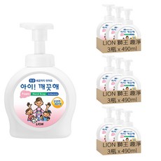 LION 獅王 趣淨 洗手慕斯 檸檬香, 490ml, 9瓶