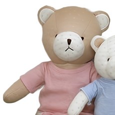 핸즈 웅이인형 DIY 곰돌이 초코 + 핑크 롱T셔츠 S, 1세트