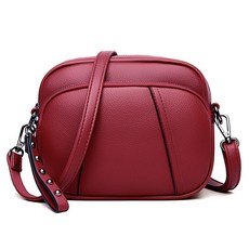 Chichills Caligo方形經典皮革肩背迷你斜背包 11844, 紅色