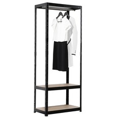 레마하우스 슈랙 행거 3단 1행거 600 x 400 x 1800 mm, 블랙