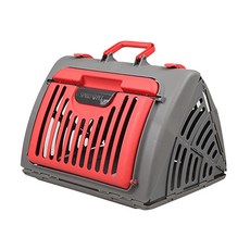펫츠버디 반려동물 접이식 이동장, 레드, 1개