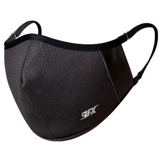 9FX 運動透氣型口罩, 皮革補丁 黑色