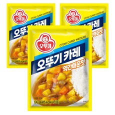오뚜기 카레 과립형 약간매운맛, 100g, 3개