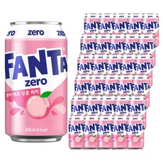환타 제로 상큼 피치 탄산음료, 350ml, 72개