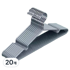 瑪莎圖 防滑防肩角衣架, 20個, 灰色