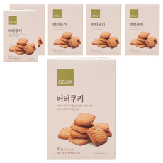 올가홀푸드 버터쿠키, 80g, 6개