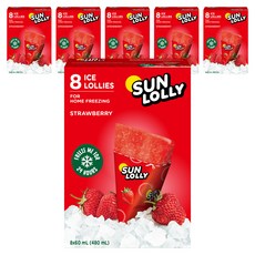 코로 썬롤리 아이스 딸기 8p, 480ml, 6개
