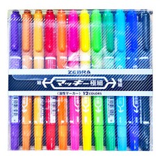 ZEBRA 斑馬牌 極細油性雙頭筆 0.5mm至1.3mm雙筆尖設計, 多色, 1組