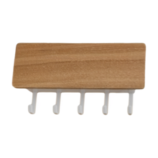 KOUJI叩吉好物 壁掛鑰匙架 每組皆附免釘膠, 珍珠白, 1個