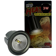 NOMOY PET 爬蟲類 爬行動物 LED 太陽燈 UVB 10.0 3W ND-30, 1個, 黑色