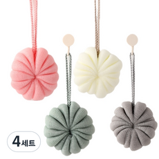 데이올리 호박 샤워볼 4종 세트, 혼합색상, 4세트