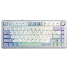 AULA 독거미 풀윤활 3모드 블루투스 저소음피치축 V3 유무선 기계식 키보드, Cedar Green, F75, 저소음피치축V3