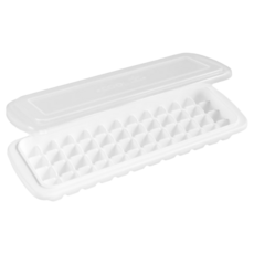 inomata 製冰盒 Set 48格 透明盒身 加蓋設計 有韌性, 1個, 白色