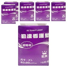 勤達 看護墊, 10片, 6包