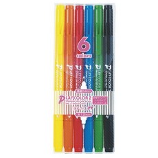 Tombow 蜻蜓牌 Play Color彩色簽字筆6色組, 混合顏色, 1套
