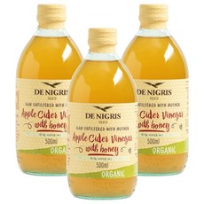 DE NIGRIS 德尼格 蜂蜜蘋果醋, 500ml, 3個