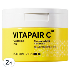 네이처리퍼블릭 비타페어C 화이트닝 패드 160ml, 60매입, 2개