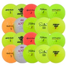 特A+級品牌混合高爾夫回收球 42.67mm, 1個, 混色, 20個