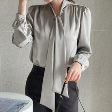 LUNA GIRL 女款 Anelli 領結素色上衣 L25FBL070803