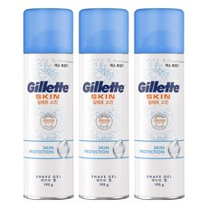 질레트 정품 스킨텍 쉐이빙젤, 195g, 3개