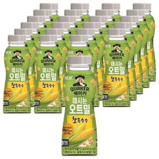 퀘이커 마시는 오트밀 찰옥수수, 50g, 24개