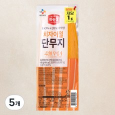하선정 국내산무 치자 이절 단무지 4무, 400g, 5개