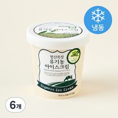 범산목장 유기가공식품인증 아이스크림 녹차 (냉동), 474ml, 1개입, 6개