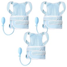 氣壓式兒童防駝背矯姿帶 坐姿糾正器 藍色 3個