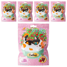 Catfeet 呼嚕愛乾淨蔓越莓化毛潔牙餅, 海鮮, 60g, 5包