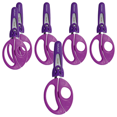 MILAN 小瓢蟲學童安全可攜式剪刀 含刀柄套**, 紫色, 6支