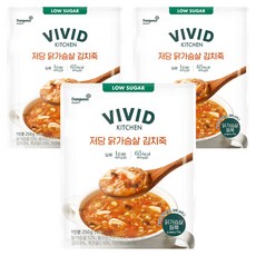 비비드키친 저당 닭가슴살 김치죽, 250g, 3개