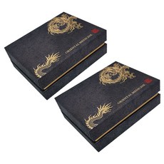 삼단 싸바리 공진단 5환 상자 용문양, 2개