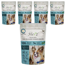 Herz 赫緻 乾飼料 輕巧包 無穀紐西蘭鹿肉, 100%紐西蘭鹿肉, 天然草本蔬菜, 全程低溫烘焙, 天然Omega配方, 不添加鹽份、防腐劑, 100g, 5包