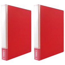 Seeder 新德牌 2孔素面資料夾, 紅色, 2個