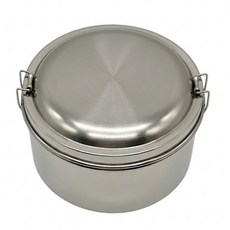 OSAMA 王樣 圓型雙層便當盒 #304 18-8不銹鋼 16cm, 1個, 銀色