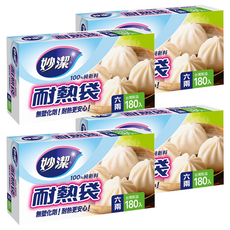 妙潔 耐熱袋, 17 x 22cm, 180入, 4盒