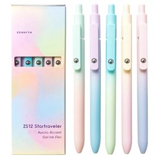 위드스타 번지지 않는 퀵 드라이 젤펜 5종 세트, 1세트, 혼합색상