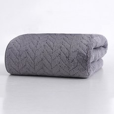 Sonio 樹葉柔軟沐浴浴巾 大 280g, 1個, 03 深灰色