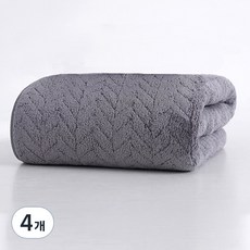 소니오 나뭇잎 소프트 샤워 바스타월 대 280g, 03 다크그레이, 4개