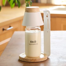 Ein.D 蠟燭百貨 Arbol 一般融蠟燈 + 設計款大豆蠟燭 430g 套組, 白色木紋, 英國梨與小蒼蘭