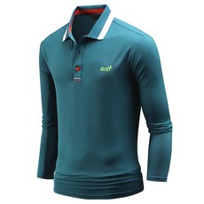 DAKUANG 男士字母長袖高爾夫翻領T恤 E09P7_ql4379