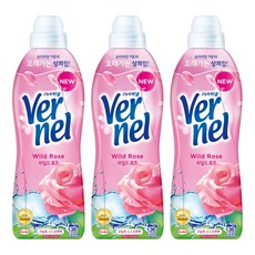 Vernel 高濃縮織物柔軟劑 野玫瑰香 正裝, 900ml, 3個