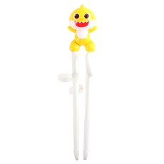 EDISON mama 鯊魚寶寶學習筷 右手, Yellow, 1組