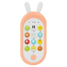 NEW WIS 小牛津 哈囉!小手機，6個月以上適用，趣味音效，模擬通話，雙語學習，按鍵設計, 粉橘色, 1組