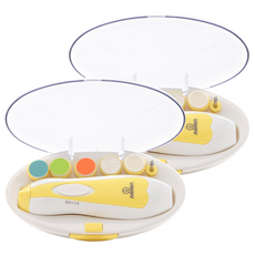 Agiwa 嬰兒電動指甲剪6件套裝, 混色, 2組