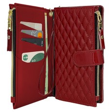 하이온 가더 안나 에나멜 지퍼 다이어리 지갑 휴대폰 케이스