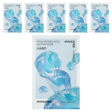 이니스프리 New 히알루론산 액티브 마스크 25ml, 1개입, 6개