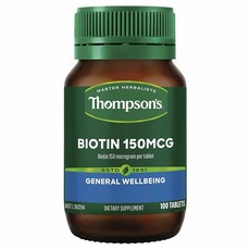 Thompson's 生物營養素 每片含生物素150mcg 膳食補充劑, 100顆, 1瓶