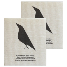 好物良品 德國環保木漿棉廚房吸水不沾油清潔洗碗抹布 北歐鳥 2入